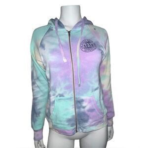 MV Sports SDSU Stockton Angel Fleece Full Zip Hoodie Tie Dye Medium NWT